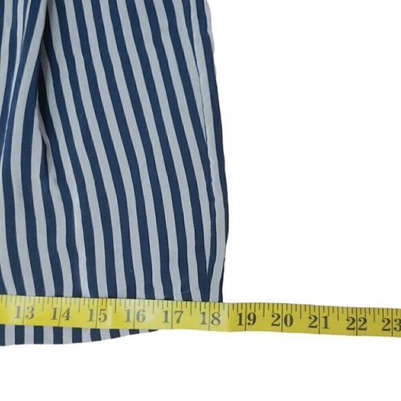 BCBGMAXAZRIA 100% silk stripes navy and taupe mini dress - Picture 4 of 11